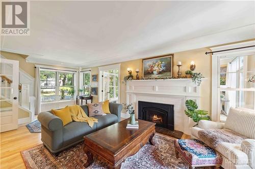 54 Dunvegan Road, Ottawa, ON - Indoor Photo Showing Living Room With Fireplace