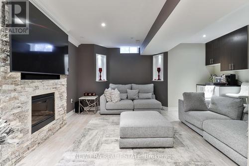 5 Sibella Way, Vaughan, ON - Indoor Photo Showing Living Room With Fireplace