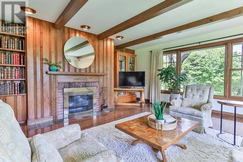 2501 #1 Side Road, Burlington, ON - Indoor Photo Showing Living Room With Fireplace