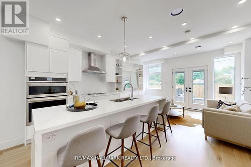 252B Monarch Park Avenue, Toronto (Danforth Village-East York), ON - Indoor Photo Showing Kitchen With Double Sink With Upgraded Kitchen