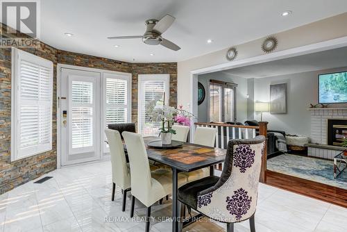 63 Leeward Drive, Brampton (Westgate), ON - Indoor Photo Showing Dining Room With Fireplace