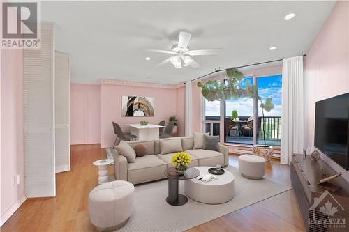 This image is virtually staged. - 900 Dynes Road Unit#2603, Ottawa, ON - Indoor Photo Showing Living Room