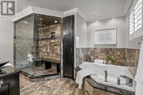 5 Found Court, Clarington (Courtice), ON - Indoor Photo Showing Bathroom With Fireplace