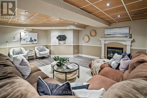 5 Found Court, Clarington (Courtice), ON - Indoor Photo Showing Living Room With Fireplace