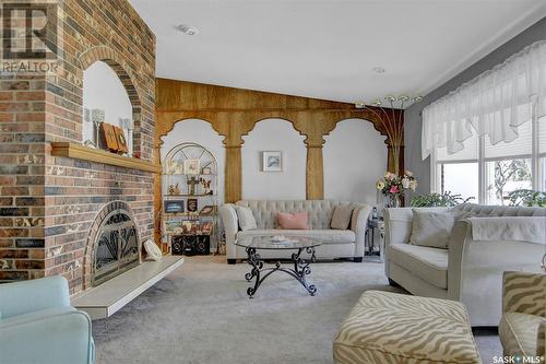 307 Rodenbush Drive, Regina, SK - Indoor Photo Showing Living Room With Fireplace