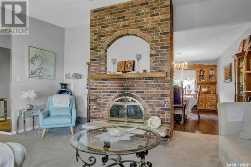 307 Rodenbush Drive, Regina, SK - Indoor Photo Showing Living Room With Fireplace