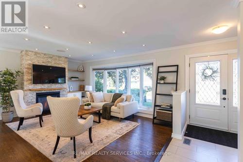 18 Parkend Avenue, Brampton (Brampton South), ON - Indoor Photo Showing Living Room With Fireplace