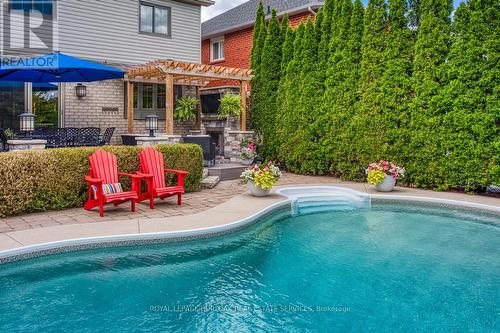 2185 Meadowland Drive, Oakville (River Oaks), ON - Outdoor With In Ground Pool With Deck Patio Veranda With Backyard