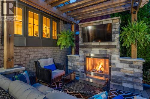 2185 Meadowland Drive, Oakville, ON - Indoor Photo Showing Other Room With Fireplace