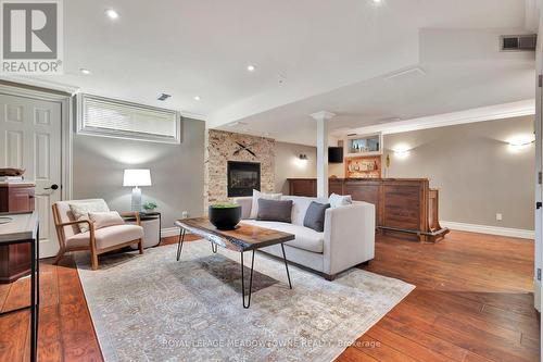 1 Woodspring Court, Hamilton, ON - Indoor Photo Showing Living Room With Fireplace