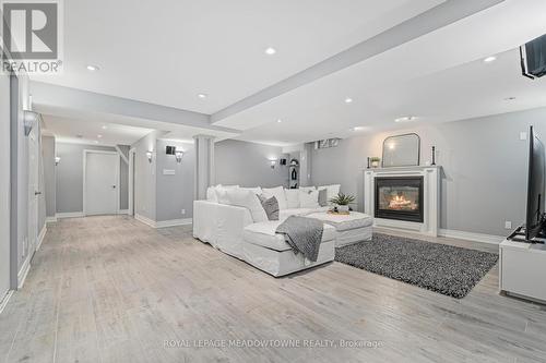 22 Hacienda Court, Brampton, ON - Indoor Photo Showing Living Room With Fireplace