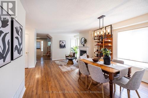 67 Beacham Crescent, Clarington (Newcastle), ON - Indoor Photo Showing Dining Room With Fireplace