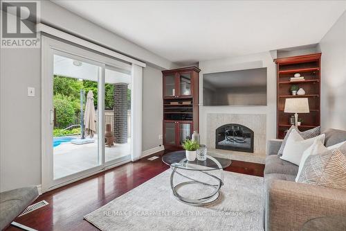 484 Carlton Drive, Oakville (Eastlake), ON - Indoor Photo Showing Living Room With Fireplace