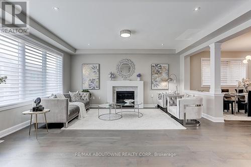 292 Harold Dent Trail, Oakville, ON - Indoor Photo Showing Living Room With Fireplace