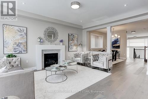 292 Harold Dent Trail, Oakville, ON - Indoor Photo Showing Living Room With Fireplace