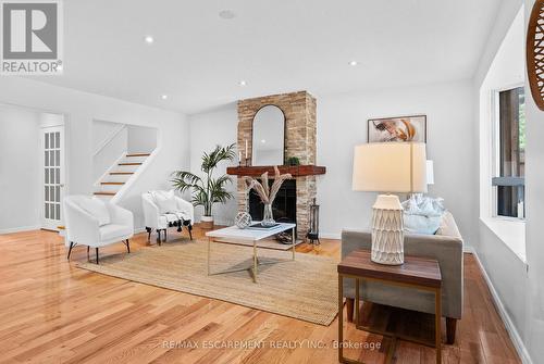 46 Glenvale Boulevard, Brampton, ON - Indoor Photo Showing Living Room With Fireplace