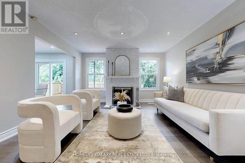 35 Blacktoft Drive, Toronto (Rouge), ON - Indoor Photo Showing Living Room With Fireplace