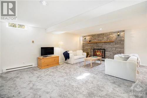 24 Sparrow Way, Ottawa, ON - Indoor Photo Showing Living Room With Fireplace