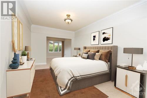 Private Principal bedroom, virtually staged. - 93 Kinmount Private, Ottawa, ON - Indoor Photo Showing Bedroom