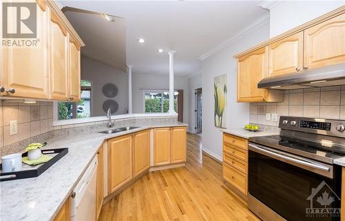 Kitchen large enough for the family to help at Thanksgiving! - 93 Kinmount Private, Ottawa, ON - Indoor Photo Showing Kitchen With Double Sink