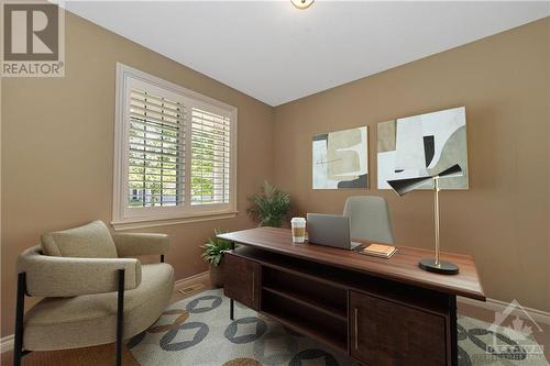 2nd bedroom virtually staged as a home office - 779 Fletcher Circle, Ottawa, ON - Indoor