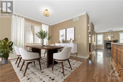 Dining room virtually staged - does not include curtains or rods - 779 Fletcher Circle, Ottawa, ON - Indoor Photo Showing Dining Room