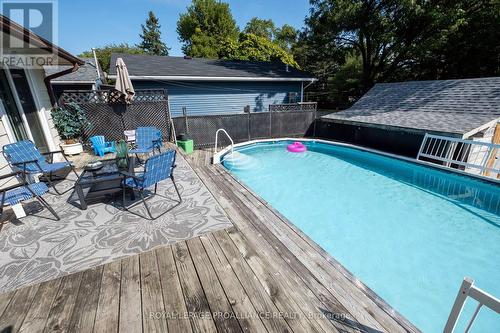 27 Glendale Road, Belleville, ON - Outdoor With Above Ground Pool With Deck Patio Veranda