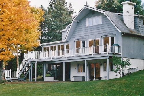 Back facade - 412 Ch. Du Lac-Des-Chats, Saint-Sauveur, QC - Outdoor With Deck Patio Veranda