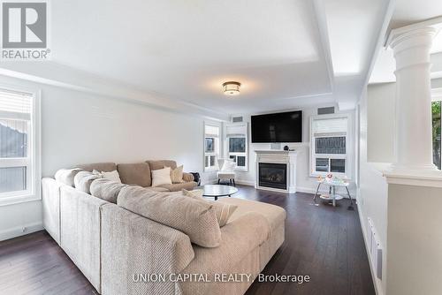 301 King Street E, East Gwillimbury, ON - Indoor Photo Showing Living Room With Fireplace