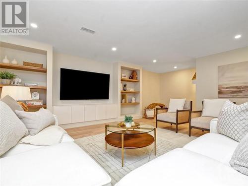 Custom built-ins in the basement. - 179 Lamprey Street, Ottawa, ON - Indoor Photo Showing Living Room