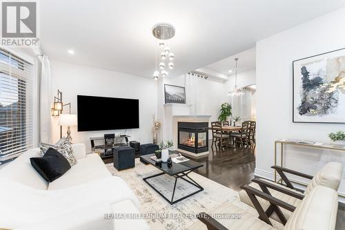 27 Agincourt Circle, Brampton (Credit Valley), ON - Indoor Photo Showing Living Room With Fireplace