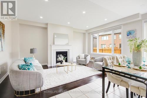 111 Petch Avenue, Caledon, ON - Indoor Photo Showing Living Room With Fireplace