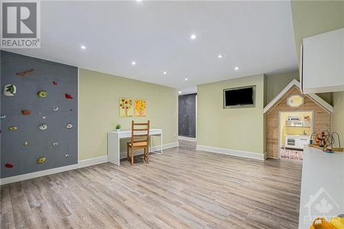 Lower level kids space with climbing wall and very special childrens retreat/play house - 6548 Carp Road, Ottawa, ON - Indoor Photo Showing Other Room