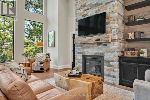 735 Fire Route 93, Havelock-Belmont-Methuen, ON - Indoor Photo Showing Living Room With Fireplace