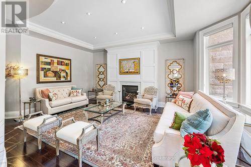 2454 Mississauga Road, Mississauga, ON - Indoor Photo Showing Living Room With Fireplace