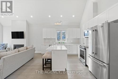 39 - 2054 Peninsula Road, Muskoka Lakes, ON - Indoor Photo Showing Kitchen With Fireplace With Double Sink With Upgraded Kitchen