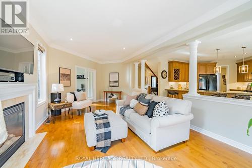 74 Rockland Crescent, Whitby (Brooklin), ON - Indoor Photo Showing Living Room With Fireplace