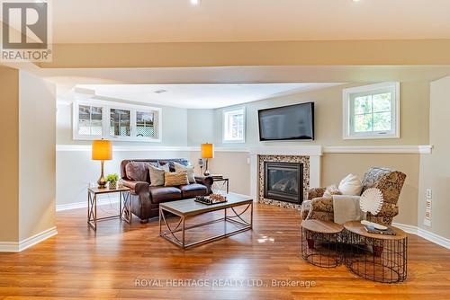 74 Rockland Crescent, Whitby (Brooklin), ON - Indoor Photo Showing Living Room With Fireplace