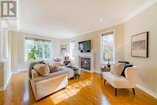 74 Rockland Crescent, Whitby (Brooklin), ON - Indoor Photo Showing Living Room With Fireplace