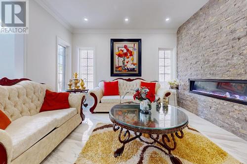 5117 Dubonet Drive, Mississauga, ON - Indoor Photo Showing Living Room With Fireplace