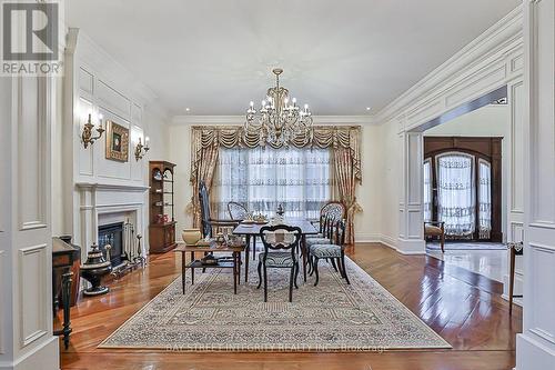 50 Leacroft Crescent, Toronto, ON - Indoor Photo Showing Dining Room With Fireplace