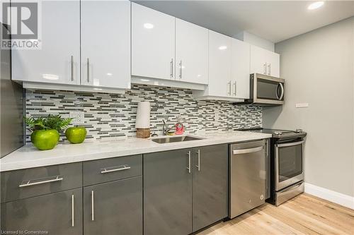 399 Queen St S Street Unit# 102, Kitchener, ON - Indoor Photo Showing Kitchen With Upgraded Kitchen