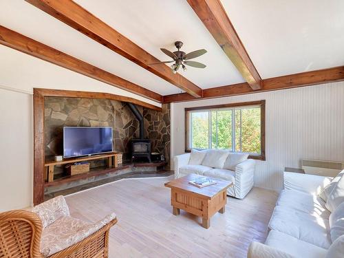 Salon - 13 Ch. Houle, Saint-Donat, QC - Indoor Photo Showing Living Room With Fireplace