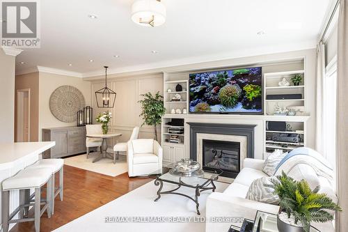 3114 Cardross Court, Oakville, ON - Indoor Photo Showing Living Room With Fireplace