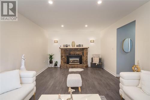 1114 Lakeshore Road, Sarnia, ON - Indoor Photo Showing Living Room With Fireplace