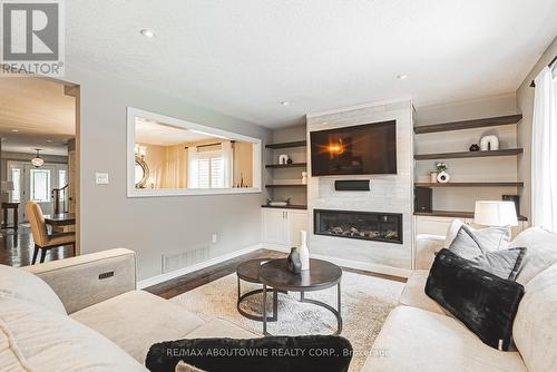 94 Valmont Street, Hamilton (Ancaster), ON - Indoor Photo Showing Living Room With Fireplace