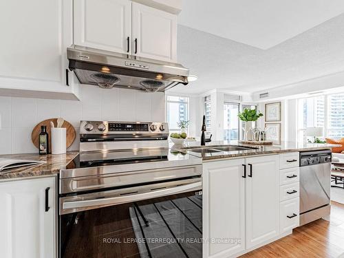 1112-225 Wellesley St E, Toronto, ON - Indoor Photo Showing Kitchen With Double Sink With Upgraded Kitchen