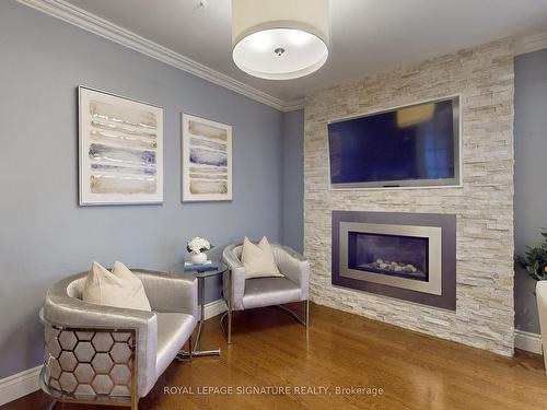 1227 Cedarcroft Cres, Pickering, ON - Indoor Photo Showing Living Room With Fireplace