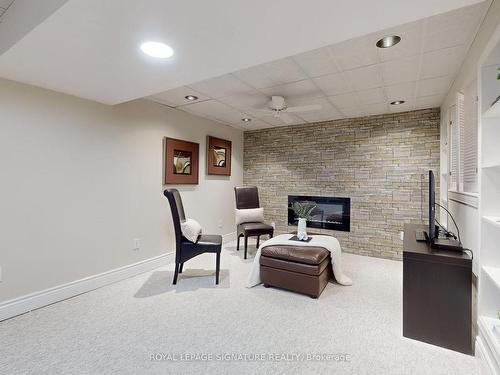 1227 Cedarcroft Cres, Pickering, ON - Indoor With Fireplace