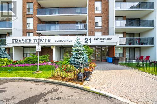 1408 - 21 Knightsbridge Road E, Brampton, ON - Outdoor With Balcony With Facade